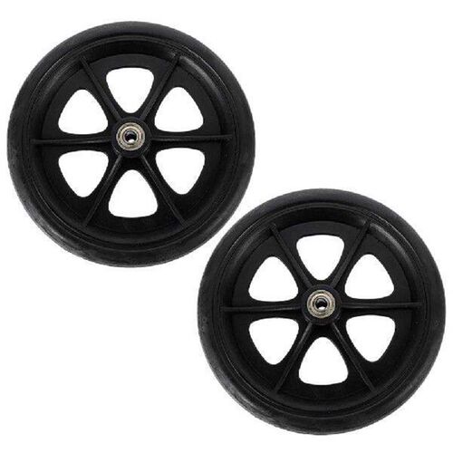 2 Pcs Wheelchair Front Parts Strollers Wheels 6 in Drive