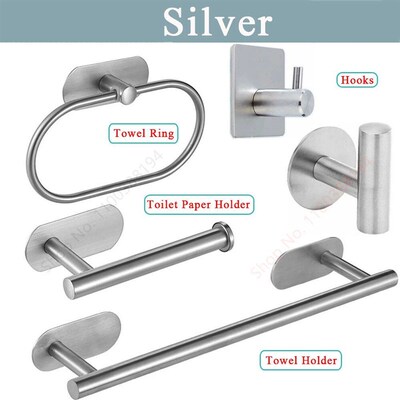 Self Adhesive Toilet Paper Holder Wall Mount No Punching Sta