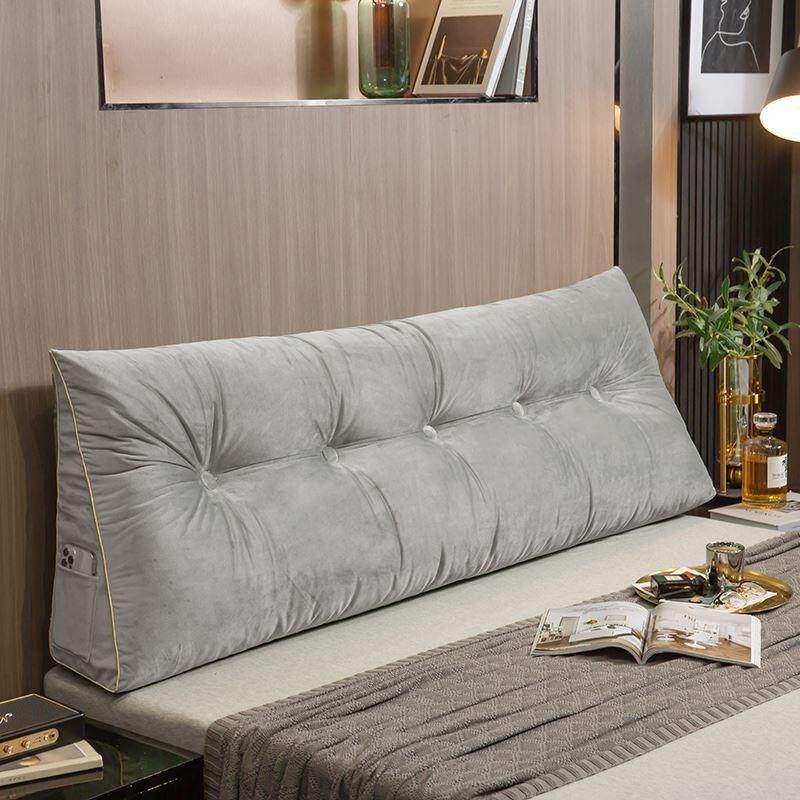 bedroom bed cushion sofa back long pillow sofa back large图片