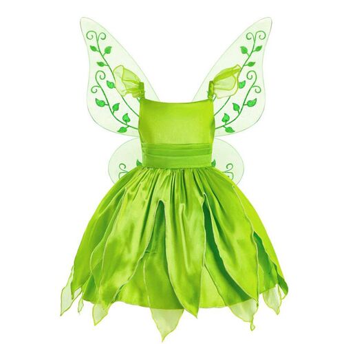 Girls Flower Fairy Dress Up Kids Princess Dress With Wings H