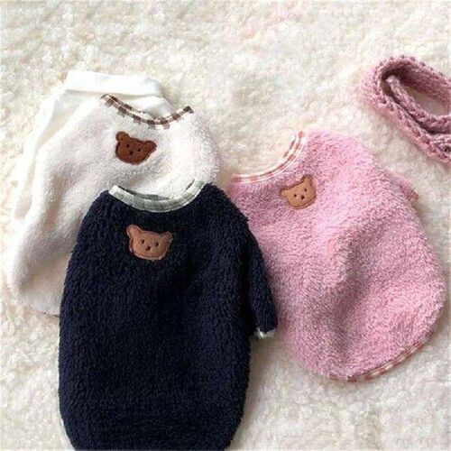Monochromatic Plush Dog Vest Pet Supplies Winter Soft
