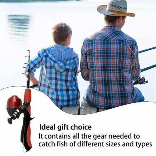 Youth Fishing Pole Portable Tackle Box Fishing Kit