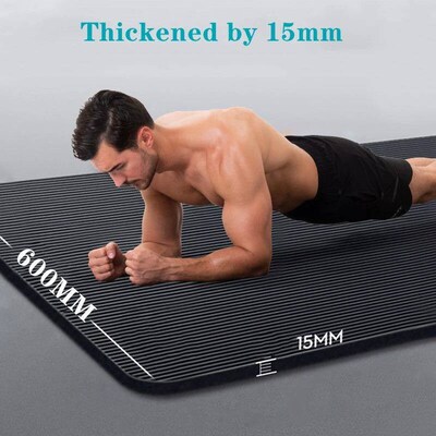 Yoga Mat Pilates Fitness Mat 15mm Thicknes Non Slip Yoga Cus