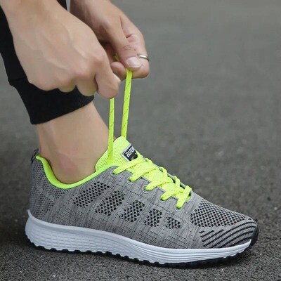 Women Casual Shoes Fashion Breathable Walking Mesh Flat Shoe