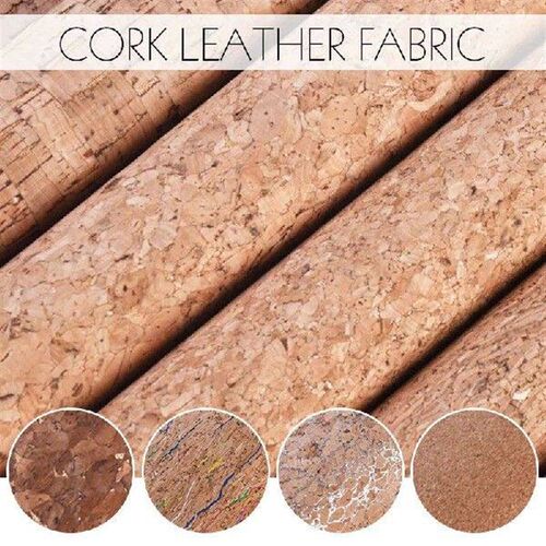 90x140cm 0.5mm Natural Cork Leather Fabric Wood Grain