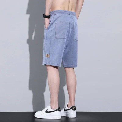 Soft Cosy Lyocell Thin Mens Denim Shorts Summer Clothes