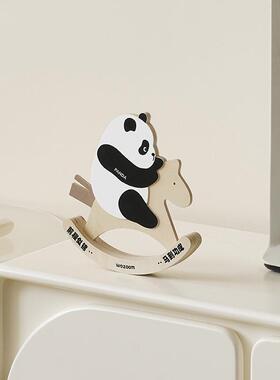 WTYOS789OZOOM屋准意创熊猫摇摆桌面摆厅客电视柜玄关装饰乔迁新