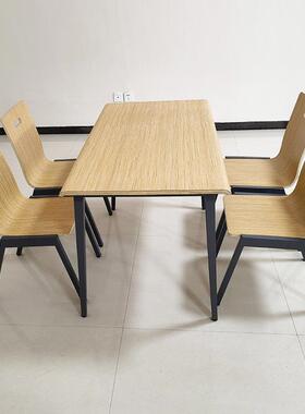 曲面餐桌椅学校堂餐食桌椅快餐店分体桌67265椅曲食面椅餐堂餐桌
