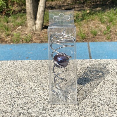 Rotating Crystal Gazing Spiral Tail Ball Pendant Wind