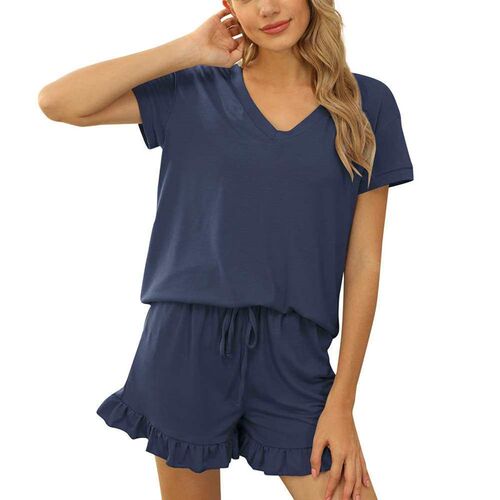 Spring and Summer Home Two-Piece Womens Casual Drawstring S