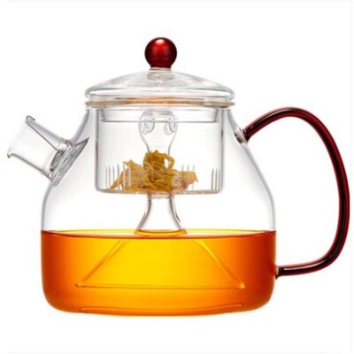 Heat-resistant Thickened Glass Steaming Teapot Household Lar