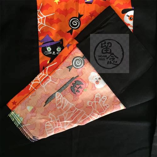 (Outer single cotton Orange Halloween Witch bat splicing men