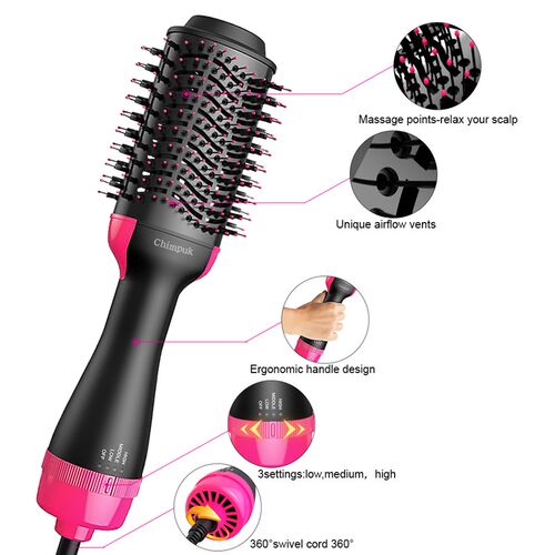 Multifunctional Hair Straightener Curler Dryer Hot Air Brush