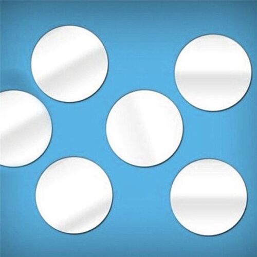 50pcs 5x5CM Round Acrylic Mirror Background Wall Sticker Be