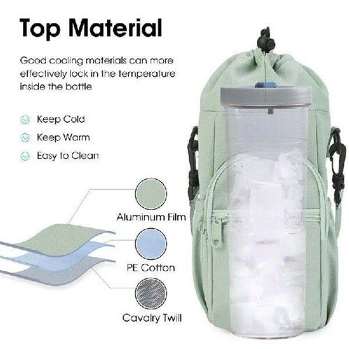 Portable Water Bottle Sleeve Protective Bag Multifunctional