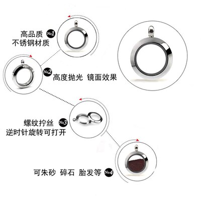 Mini Stainless Steel Small Tangka Gawu Box Pendant Thread Sc