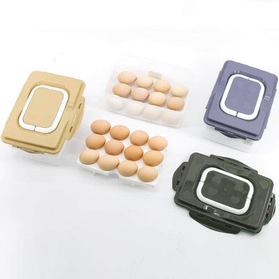 Plastic Freshness Box, 24-Compartment Egg Holder, Refrigerat