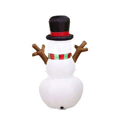 Inflatable Illuminated Snowman Ornament with LED Light