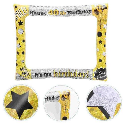 Birthday Inflatable Photo Frame Creative Handheld Prop Pvc