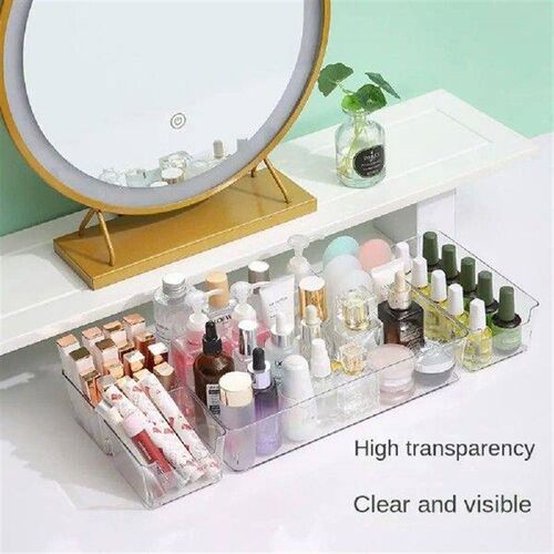 Transparent Transparent Desk Storage Box Plastic Wave Point