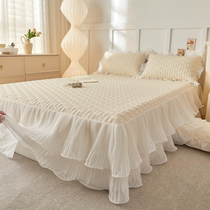 夏季乳胶凉席四件可机洗床裙款床笠带裙边202新款夏天冰丝席子,床上用品,冰丝席,淘宝优惠券,粉丝福利购,淘宝优惠卷