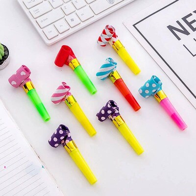 20/40Pcs Lot Blowing Dragon Whistle Funny Colorful Kids Chil