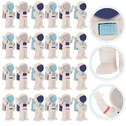 24 Pcs Astronaut Eraser Gift Erasers Bulk Small Lovely Mini