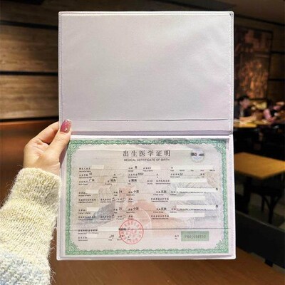 2024 Year of the Dragon Baby Birth Certificate Protector and
