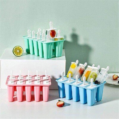 6 Cavity Food Grade Silicone Ice Cream Mold Popsicle