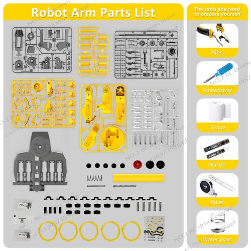Diy 3In1 Assembled Explore Kids Hydraulic Robot Mechanical