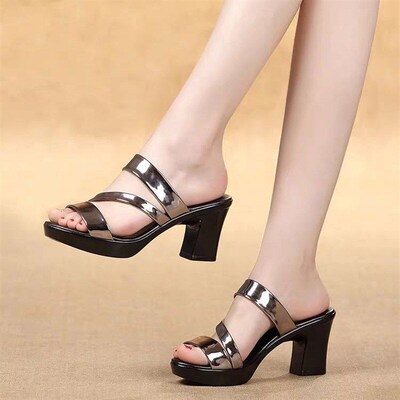 Summer Fashion HighHeeled Waterproof Platform Womens Slipper