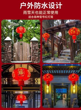 春节灯笼灯泡LED红色免插电防水防冻新年装饰灯笼伴侣灯笼专用灯