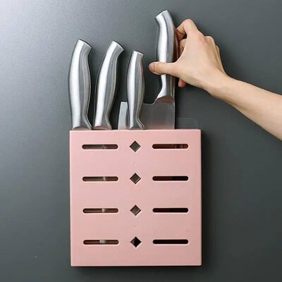 Wall-mounted Kitchen Knives Storage Rack Household Punch-fre