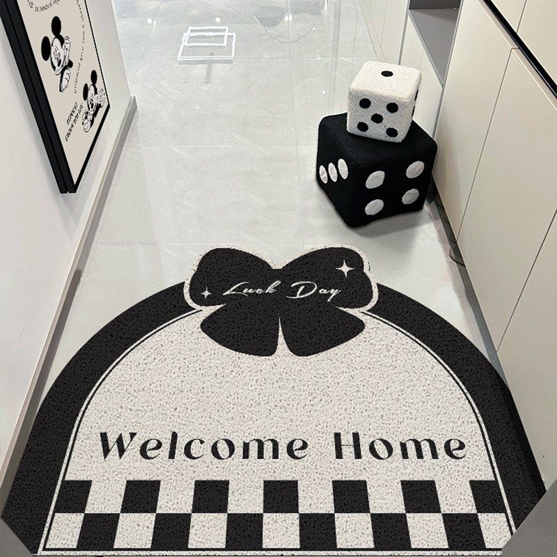 半圆入户门地垫丝圈家用大门口耐脏防滑垫玄关进门可裁剪蹭土地毯,居家布艺,入户地垫,淘宝优惠券,粉丝福利购,淘宝优惠卷