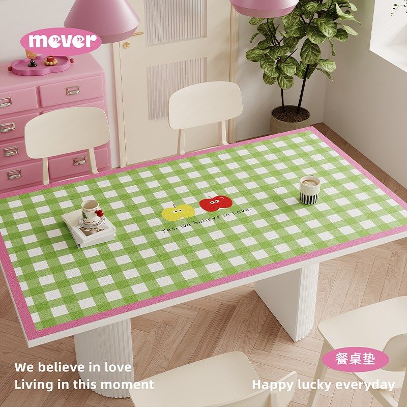 格子多巴胺餐桌垫防水防油隔热皮革桌布办公桌面保护垫pvc书桌垫,居家布艺,桌布,淘宝优惠券,粉丝福利购,淘宝优惠卷