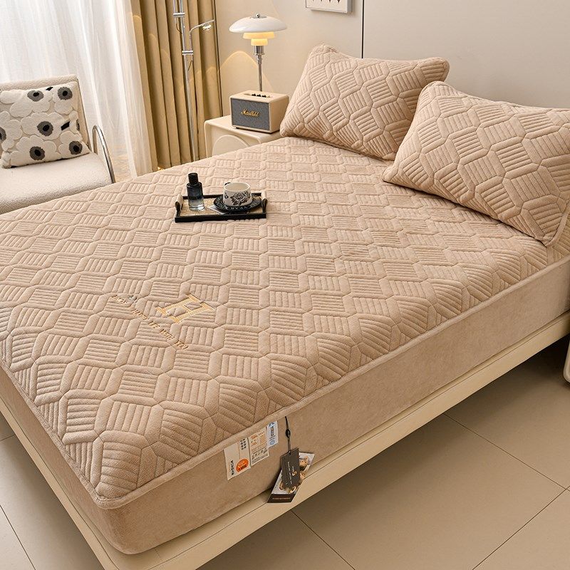 类加厚床笠冬季加绒加厚单件珊瑚绒床罩床笠罩床垫保护罩,床上用品,床笠,淘宝优惠券,粉丝福利购,淘宝优惠卷