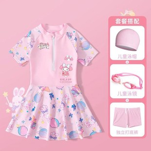 202新款 备美乐蒂泳衣女童洋气夏装 小中童宝宝训练泳 玩水装 夏季