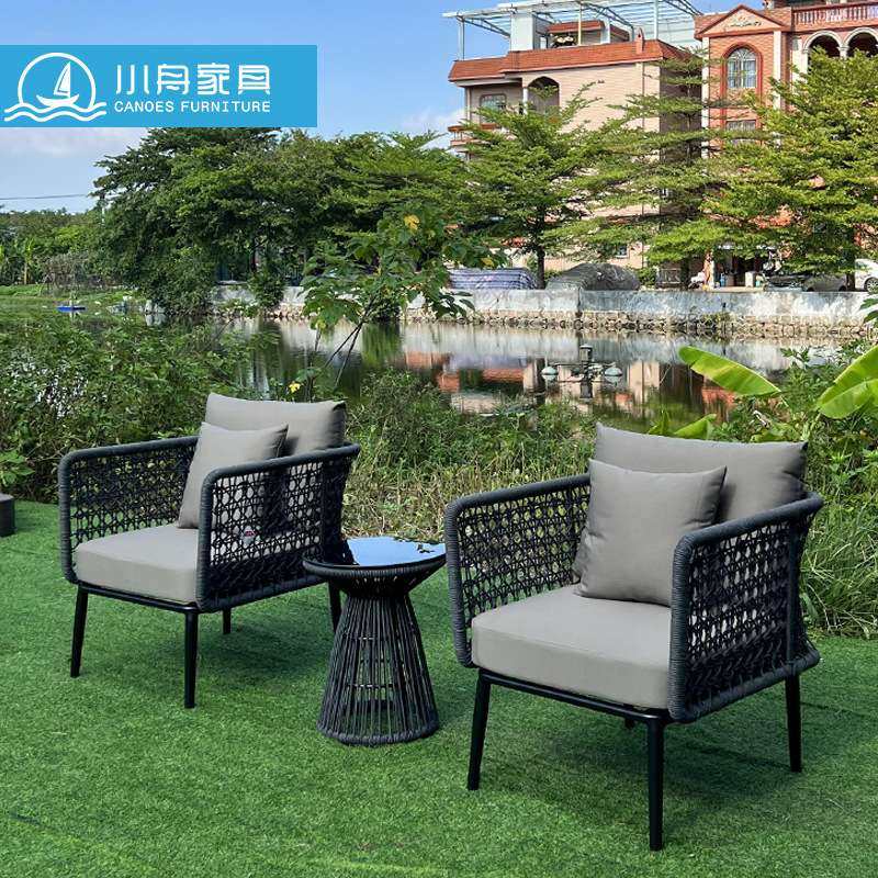 户外简约绳编椅子小茶几三件套客厅咖啡厅奶茶店手工编织桌椅家具,3C数码配件,其它配件,淘宝优惠券,粉丝福利购,淘宝优惠卷