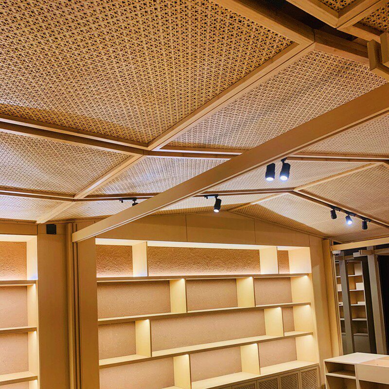 高档手工竹编席吊顶屏风隔断装饰六角八边形民宿茶楼餐厅装修定制,居家布艺,卷帘,淘宝优惠券,粉丝福利购,淘宝优惠卷