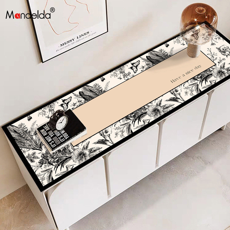 满得达餐边柜桌布入户玄关鞋柜防水皮革台面桌垫奶油风电视柜垫子,居家布艺,家用脚垫,淘宝优惠券,粉丝福利购,淘宝优惠卷