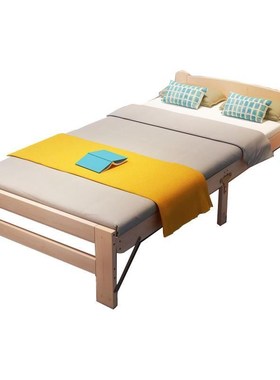 一米1宽的单人床60-120厘米可折叠学生家用易小床实木板松木床z