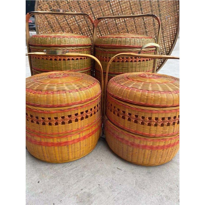 竹编喜事篮四川礼盒篮子买菜装饰编织篮筐竹子婚庆接亲老式工艺,特色手工艺,竹编/竹雕,淘宝优惠券,粉丝福利购,淘宝优惠卷