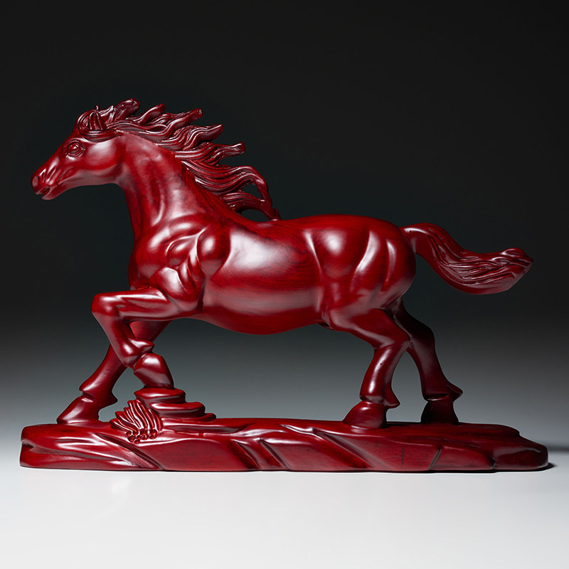 红花梨木雕一马当先摆件实木马雕刻家居客厅工艺品办公桌开业礼品,家居饰品,木雕,淘宝优惠券,粉丝福利购,淘宝优惠卷