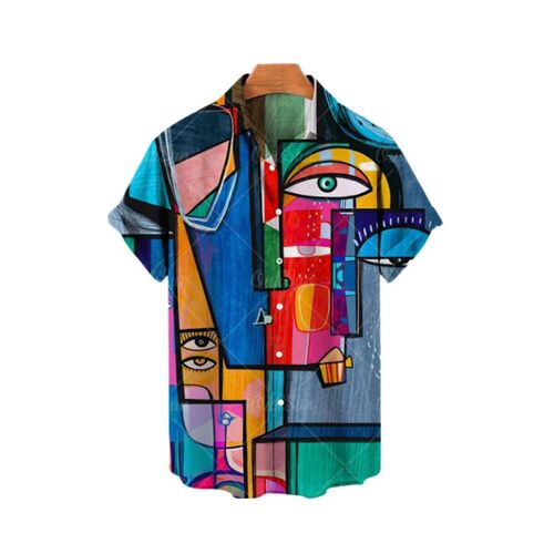 3D Printed Mens Fashionable Casual Shirt With Hawaiian Styl
