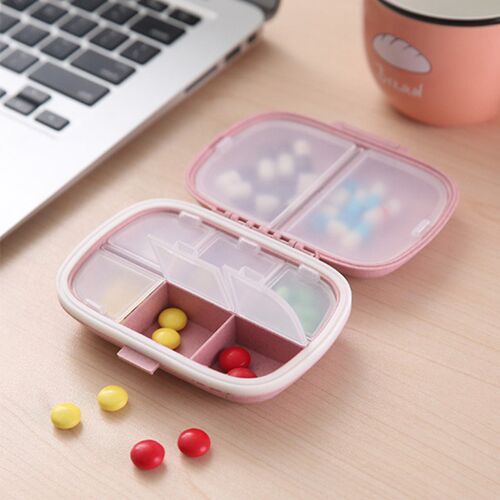 8 grids organizer container for tablets travel pill box with