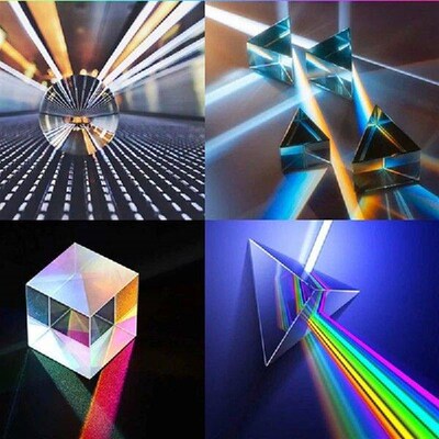 4 Pack K9 Optical Crystal Photography Prism Set, Include