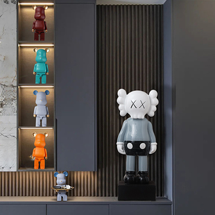 潮玩kws公仔暴力熊落地电视柜台面客厅样板房乔迁送礼家居大摆件