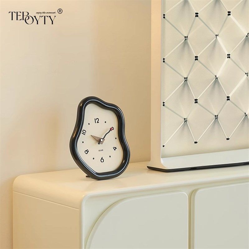 TEBO家居客厅摆台式时钟入户玄关桌面摆件钟表电视柜座钟装饰品,家居饰品,装饰摆件,淘宝优惠券,粉丝福利购,淘宝优惠卷