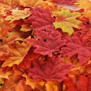 Leaf 500pcs Maple Wedding Prop Days Silk Thanksgiving