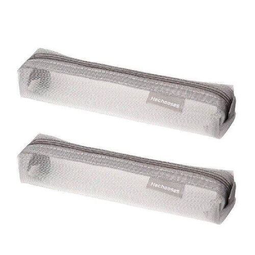 Multifunction Pencil Case Transparent Mesh Pouch Stationery